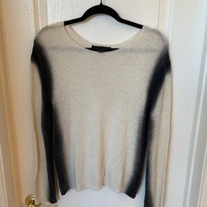 Zara Black and Cream Fade Print Sweater